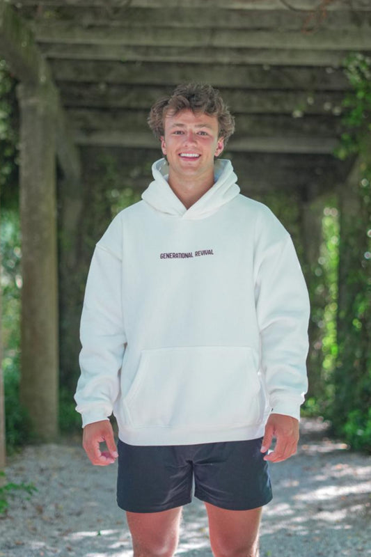 White Generational Revival Hoodie